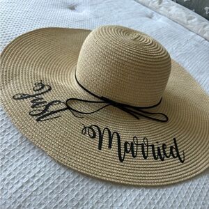 Just married sun hat